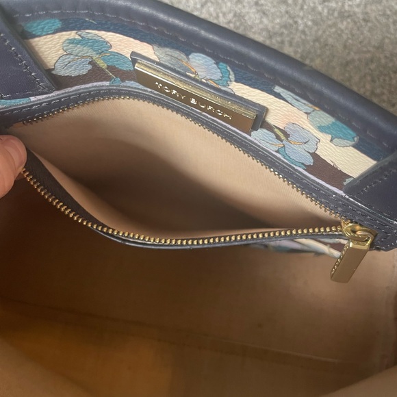 Tory Burch Floral and Stripe Crossbody Purse - Picture 8 of 14